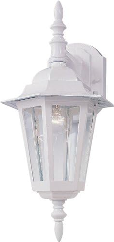 Maxim Cast-1 Light Outdoor Wall Lantern in Early American Style-8 Inches Wide by 17 inches high-White Finish