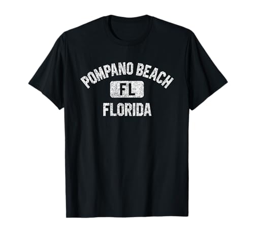 Pompano Beach FL Gym Distressed White T-Shirt