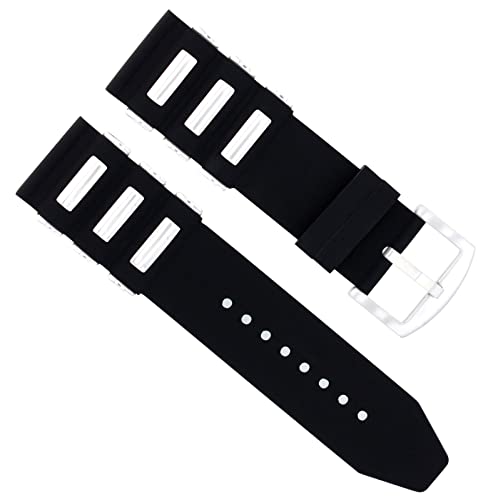 Ewatchparts 26Mm Silicone Rubber Diver Band Strap Compatible With Invicta Excursion 18202 Watch Black #TOP3