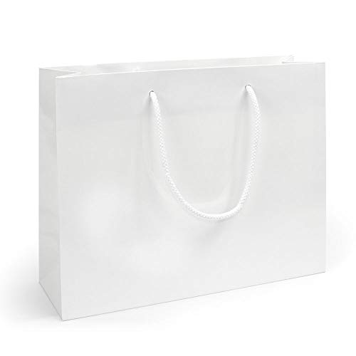 deluxe Lot de 10 sacs cadeaux avec cordon textile Blanc 320 x 100 x 250 mm Cover