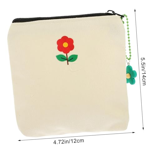 BESPORTBLE Sturdy Canvas Menstrual Pad Storage Bag Portable Pouch Chain Wallet Storage Bag for Daily Use Travel2