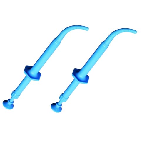 AmeriCan Goods 2/Pk Blue Dental Universal Plastic Gun for Carrier Filling Dental Materials Autoclave up to 275F Right Angle, Straight & Right Angle Mini (RIGHT ANGLE)