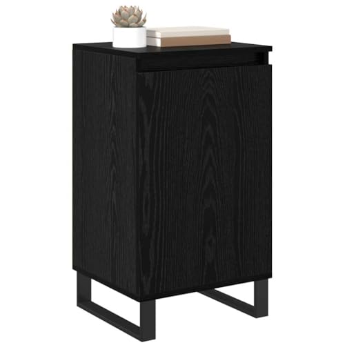 vidaXL Aparador Roble Negro 40 x 35 x 70 cm Madera de ingeniería, Aparador Rectangular para Sala de Estar, solución de Almacenamiento Moderna, gabinete Elegante, Unidad multipropósito para organizar