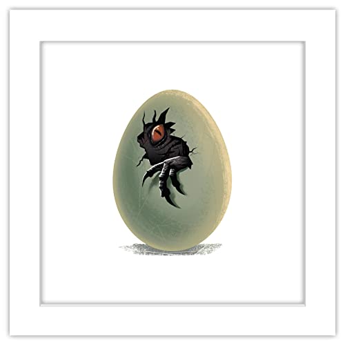 Cadre Jurassic World bébé raptor 30,5x30,5 cm Gallery Pops finition premium