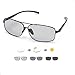 TJUTR Photochromic Sunglasses for Men Polarised Sunglasses Light Reactive Tinted Lens with 400 UV Protection