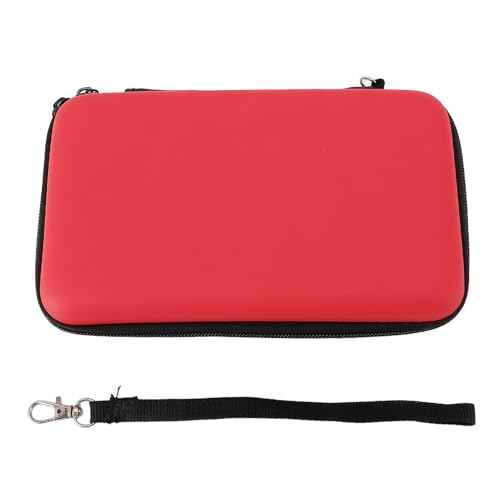 Image of Portable Hard Shell Carry Case for New 3DS XL, Protective Travel Storage Bag with 8 Game Slots, Compatible with Super Edition, New 2DS XL, GPD 5.5in Gamepad Tablet (Red)