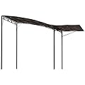 Outsunny 10' x 8' Outdoor Pergola and Patio Gazebo, Extendable Side Awning, Sun Shade Shelter for Garden, Camper, Deck, Doors and Windows, Brown