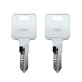 (2) KeyPower KS970 キーブランク Trimark Airstream 2012-2021 メインドアロック用 スクエアヘッドキー KS960交換用 キーコード TA 101-183用
