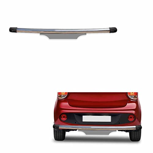 Image of Stainless Steel High Gloss Safety Rear Bumper Protector Sutaible for Hyundai Grand i10