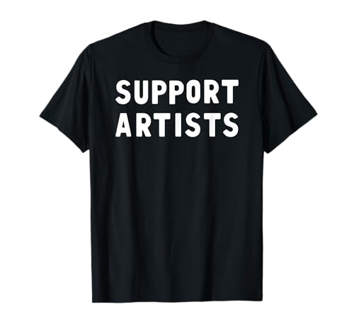 Threadless Emeline Support Artists White On Black Graphic T-Shirt