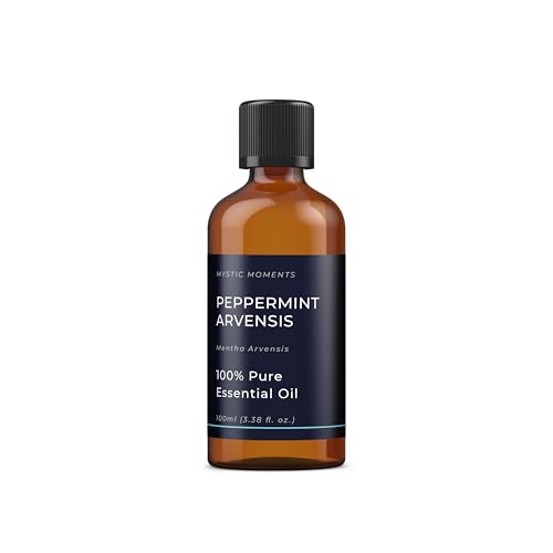 Mystic Moments | Peppermint Arvensis Essential Oil 100ml - Pure & Natural Oil for Diffusers, Aromatherapy & Massage Blends Vegan GMO Free