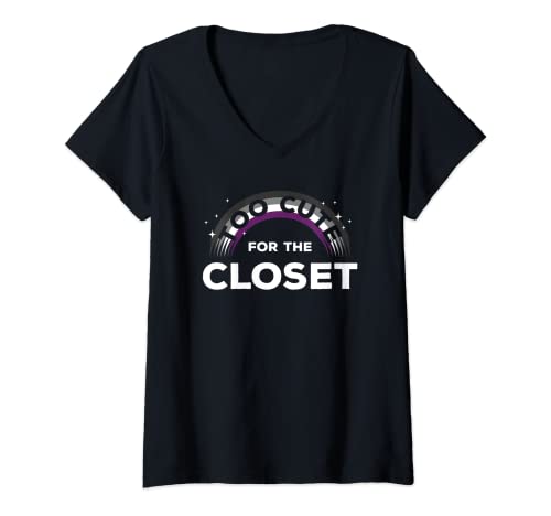 Mujer Asexual Rainbow Pride Flag Pro Concientización sobre la igualdad de aliados LGBTQ Camiseta Cuello V