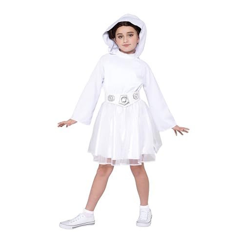 Disfraz juvenil Princesa Leia Star Wars con peluca y cinturón