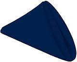 PLOYMONO Navy Blue Heavy Duty Polyester Napkins - 17 x 17 Inch Solid Washable Cloth Dinner Napkins - Set of 8 Napkins with Hemmed Edges - Great for Weddings, Parties, Banquets Dinner & More