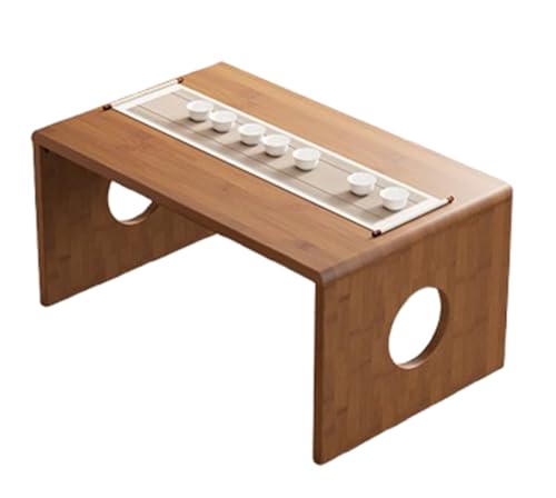 Mesa de té plegable japonesa, mesa de café y comedor portátil de granja, mesa auxiliar multiusos para sala de estar y dormitorio, diseño compacto de 60 x 37 x 30 cm