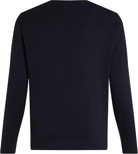 Tommy Hilfiger Herren Langarmshirt Stretch Slim Fit mit Rundhalsausschnitt, Blau (Desert Sky), 2XL – Ansicht 7