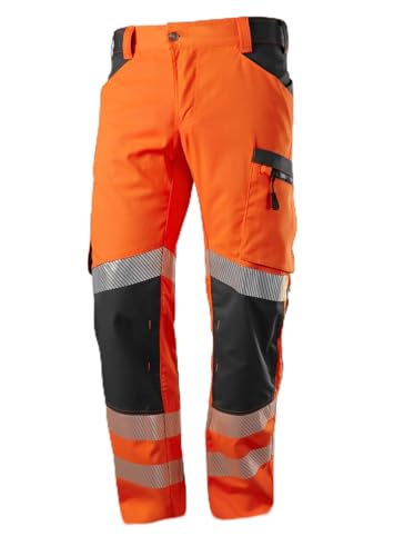 Pantalon de travail homme BP 2040 orange vif anthracite coupe 3D ergonomique taille 52s