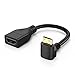 Mini HDMI to HDMI Cable 0.5ft, CableCreation 90 Degree Upward Angle Mini-HDMI Male to HDMI Female Adapter, Support 1080P Full HD, 3D, 0.15M, Black