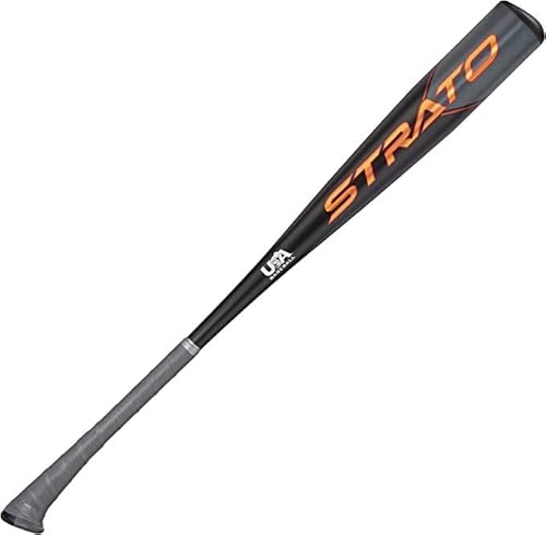 Axe Bat 2023 Strato (-10, 2-5/8") Usa Baseball Bat, 1-Piece Alloy, Black/Grey/Copper (29" / 19 Oz.) #TOP7