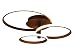 Produktbild LED Deckenleuchte 3 Ring Deckenleuchte 44W Dimmen mit Fernbedienung Decke Metall Acryl Moderne Küche Restaurants Kinderzimmer Schlafzimmer Esszimmer Büro Braun 50CM