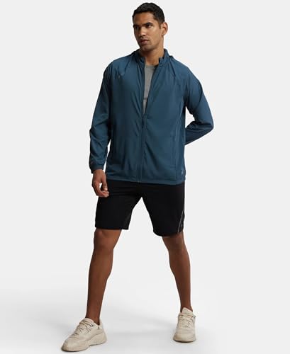 Image of Jockey MV40 Men's Microfiber Fabric Water Resistant Convertible Active Wear Hoodie Jacket