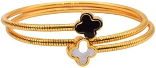 Stainless Steel Thin Bracelet With Special Designn For Girls - Multicolor - 3752
