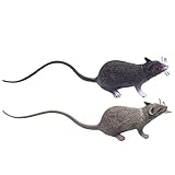 Conception réaliste: La fausse souris présente une apparence réaliste, avec des détails complexes et une longue queue, ce qui en fait un accessoire idéal pour les farces, les configurations d'Halloween ou effrayant des amis sans méfiance..Rat réaliste de souris réaliste