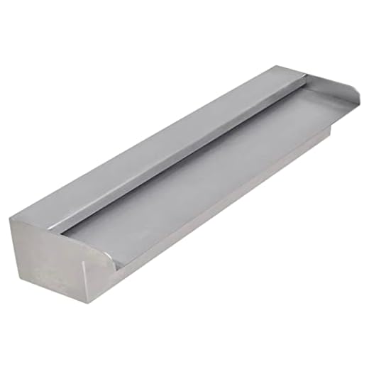 Vidaxl Fuente Rectangular Patio Exteriores Jardín Aire Libre Terraza Estanque Bomba De Agua Piscina Estanque Acero Inoxidable 45 Cm