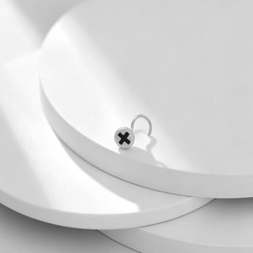 VOPU 20G/0.8MM Screw Nose Stud for Women： 925 Sterling Silver Fun Nose Ring by VOPU - Used condition - Image 3
