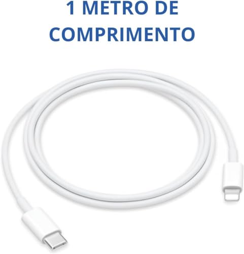 Carregador Turbo 30W Compatível iPhone 8 Plus X Xr 11 12 13 14 Pro Max Carga Rápida Usb-c Com Cabo T