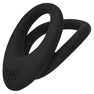 DUKESTON Penisring & Testikelring, Cock Ring om Penis en Testikel, Cockring voor Erectie, Mannen Seksspeeltjes (Zwart)