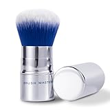 Brush Master Retractable Kabuki Makeup Brush Travel Powder Brush for Foundation, Blush, Bronzer, Concealer, Portable Brush w/Cover…