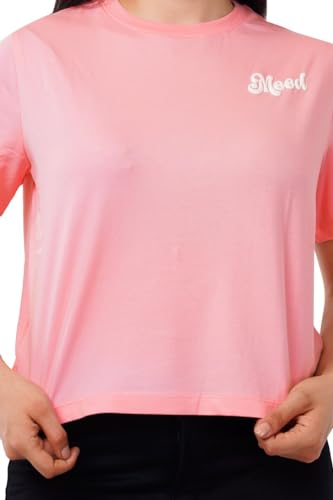 Image of ASTRAPE & BRONTE Oversized Printed Ladies T-Shirt - Virgin Cotton, Puff Print, Casual Wear - Comfortable, Trendy Graphic T Shirt