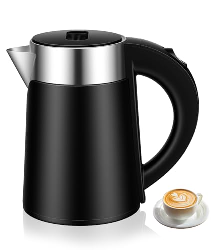 Hixava 800ML Hervidor Eléctrico Pequeño 800W Mini Hervidor de Viaje de Acero Inoxidable Hervidor...