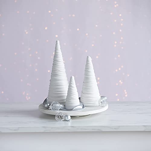 Your Heart's Content, Set Of 3 Velvet Trees, Neutral Home Decor, Modern Farmhouse, Minimalist Decor, Tree Figurines(Winter White) #TOP7
