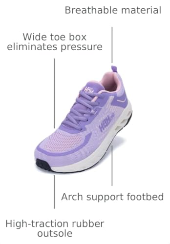 Image of Women Wide-Toe Box Walking Athletic Sneakers Zero Drop Tennis Shoes Wide Width Running Jogging for Gym Outdoor Sport