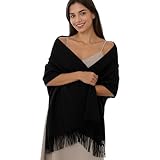 Design élégant: Cette écharpe est en tissu doux. La conception en couleur solide vous permet d'avoir un châle élégant pour femmes tout en fournissant un autre type de surprise. Les écharpes pour les femmes sont assez grandes pour vous garder au chaud, parfait match pour aller avec une robe de demoiselle d'honneur ou robe de soirée, utiliser pour envelopper le soir de vacances.