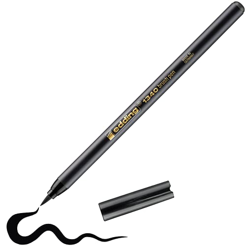 edding 1340 Pinselstift - schwarz - 1 Stift - flexible...