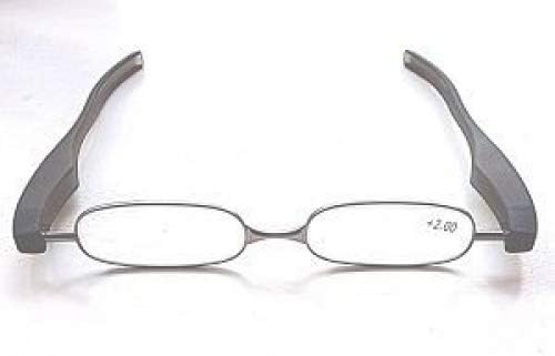 Grey Ash Big Panini Pod Folding Readers -Strength +2.50