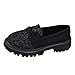 Platform Loafers for Women 2025,Women's Fashion Leather Bow Non Slip on Dress Round Toe Leopard Suede Penny Loafer Chunky Heels Lug Sole Comfortable Walking Casual Business Office Shoes