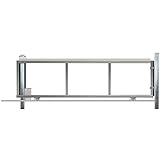 mit Aluminiumrahmen in silber BAUER - Schiebetor Hoftor Bausatz Bodengeführt H=100cm, B=480cm, mit E-Antrieb Einbetonieren