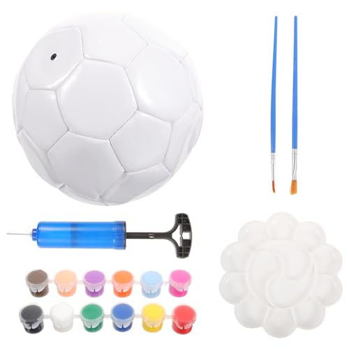 Balón de fútbol blanco número 3 para decorar partidos y manualidades con kit de pintura DIY