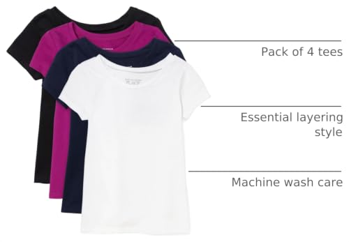 Image of The Children's Place Baby Girls' and Toddler Basic Short Sleeve Layering T-Shirts