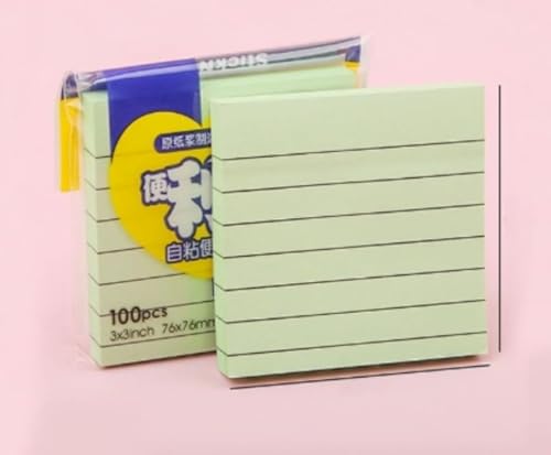 AZIEBAY ポストイット 強粘着付箋 罫線入り 100枚×20冊 大容量 パステルカラー ノート メモ 仕事 学校 家庭用 使いやすい 安心してお買い求めください