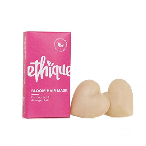 Ethique Eco-Friendly Hair Mask For Dry or Damaged Hair, Bloom - Sustainable Natural Hair Mask, Plastic Free, 100% Soap Free, Vegan, Plant Based, 100% Compostable and Zero Waste, 1oz