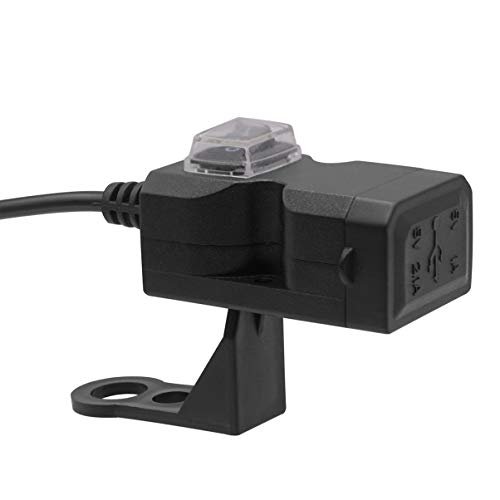COSMEVIVI Switch USB Charger for Motorcycle 3.1a Waterproof Handlebar Adapter for ATV Scooter