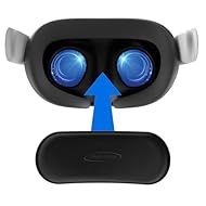 Diseño inteligente y de alta calidad: esta funda para lente de auriculares de realidad virtual Digicharge está hecha de esponja de espuma de alta densidad con tela suave antiarañazos de alta calidad. La tapa de la lente es transpirable para evitar la...