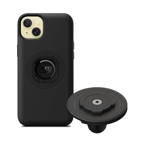 Quad Lock 20mm Ball Top Cap Adaptor Kit with iPhone 15 Plus MAG Case and MAG Wireless Charging Head (V2)