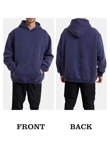 Image of Hatant Oversized Hoodie Sweatshirts for Men Couples Heavyweight Hoodies Pullover Vintage Mens Acid Wash Sweaters Clothes 2026