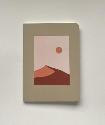 Image of Paperfold A6 Pocket Notebook | Plain Unruled Pages | Premium 80 GSM Natural Shade Paper | Soft Bound Mini Journal for Notes, Sketching, Journaling & Travel | Aesthetic Notebook | 70 Pages | Sage Green Sunset